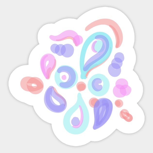 Violet cute abstract pastel pink Sticker by carolsalazar